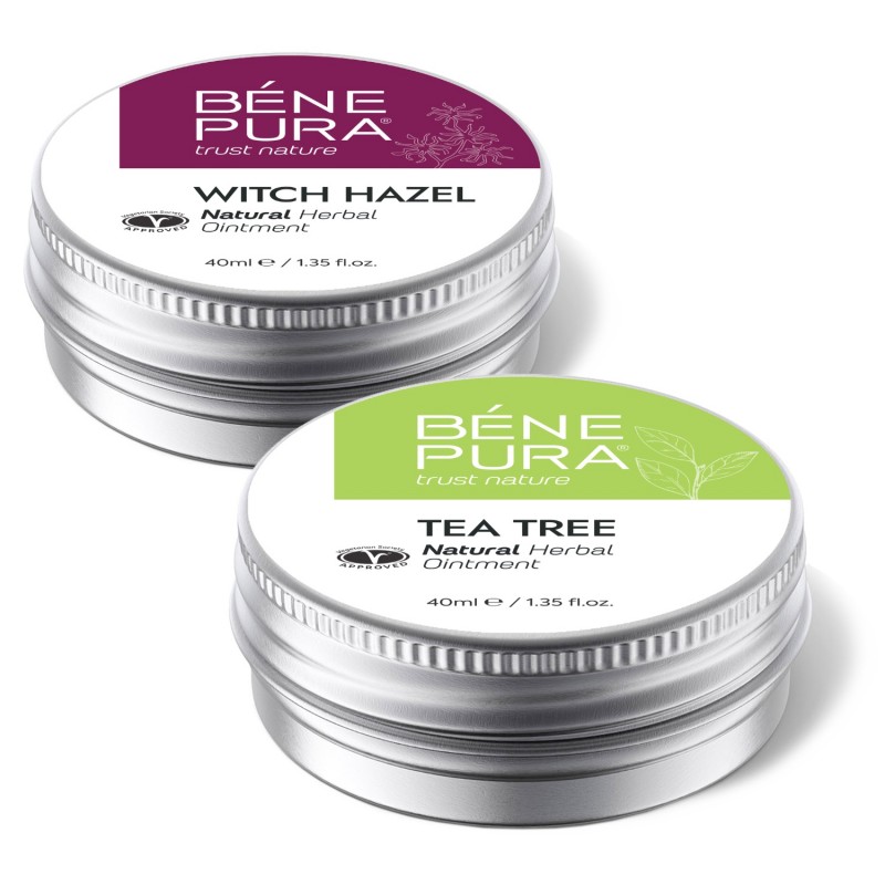 Hemorrojdsalva med Trollhassel och Klådsalva med Teträd - GMC