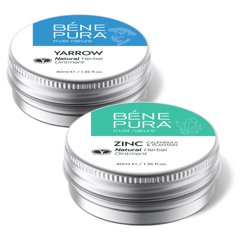 Hemorrojdsalva med Vit Rölleka och Klådsalva med Zinkoxid - GMC