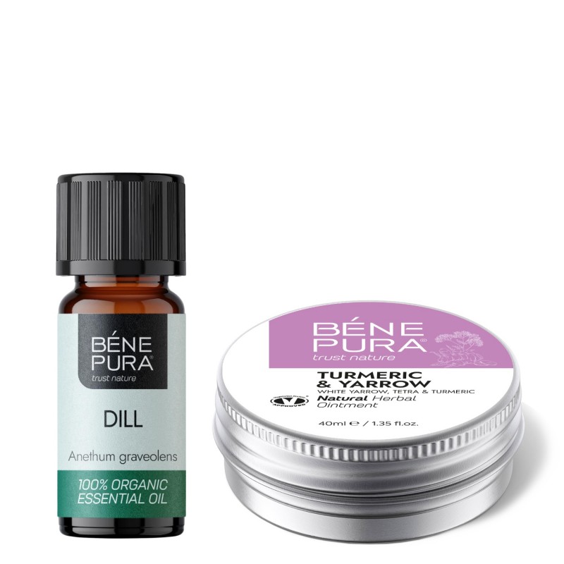 Hemorrojdsalva med Vit Rölleka, Sumak och Gurkmeja och Bio Dill Eterisk olja - GMC