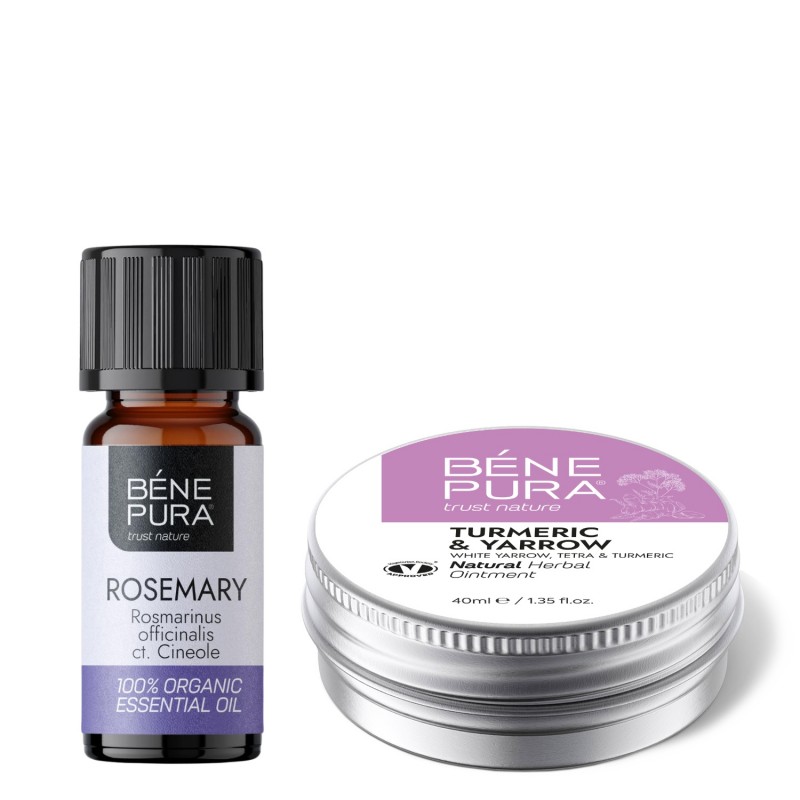 Hemorrojdsalva med Vit Rölleka, Sumak och Gurkmeja och Bio Rosmarin Cineol Eterisk olja - GMC