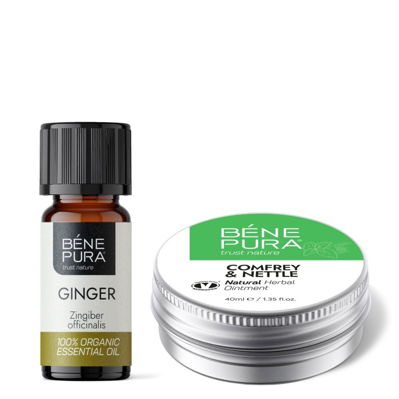 Ledsalva med Vallört och Nässlor och Bio Ingefära Eterisk olja - GMC
