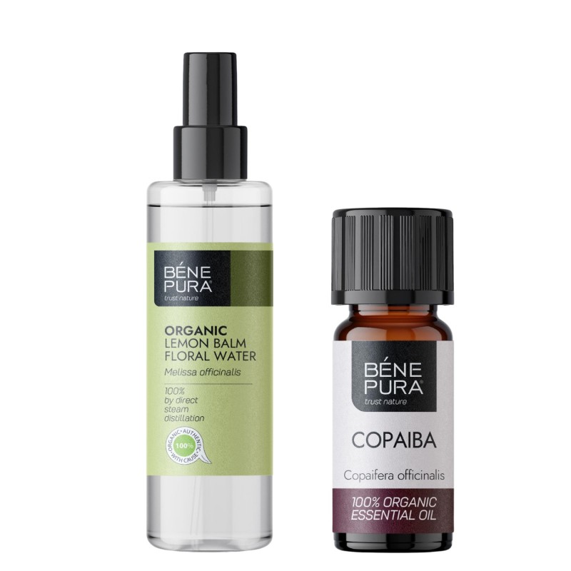 Bio Citronmeliss Blomvatten och Bio Copaiba Eterisk olja - GMC