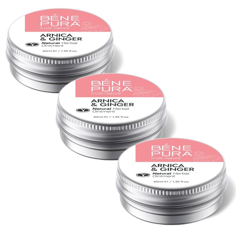 3x Blåmärkessalva med Arnika och Ingefära - 40ml - Uppsättningar