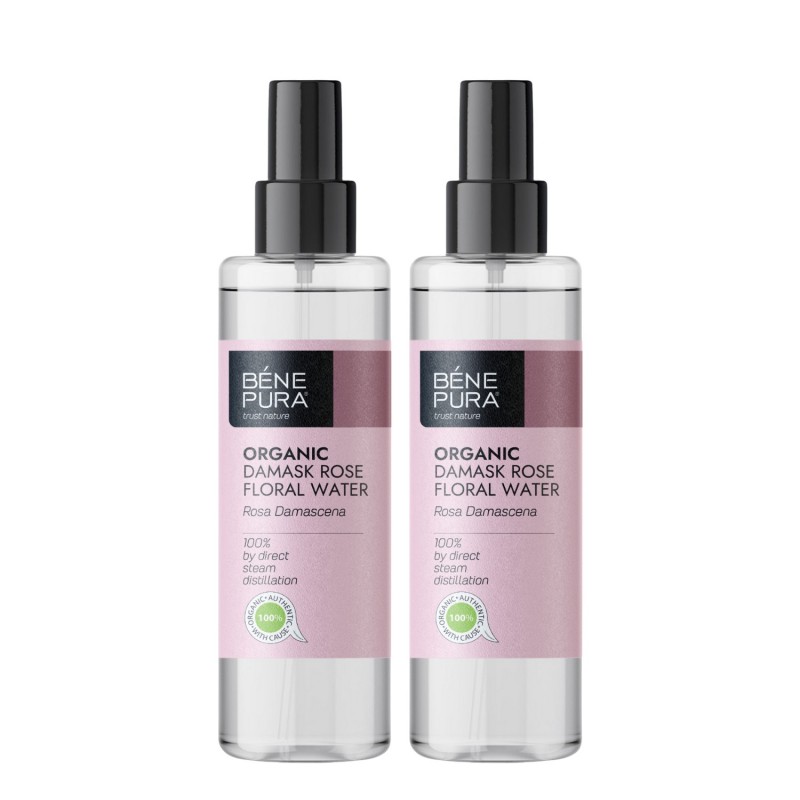 2x Bio Rosa Damascena Rosenvatten - 250ml - Blommigt vatten