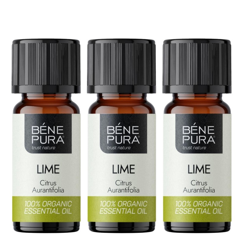 3x Bio Lime Eterisk olja - 10ml - Uppsättningar