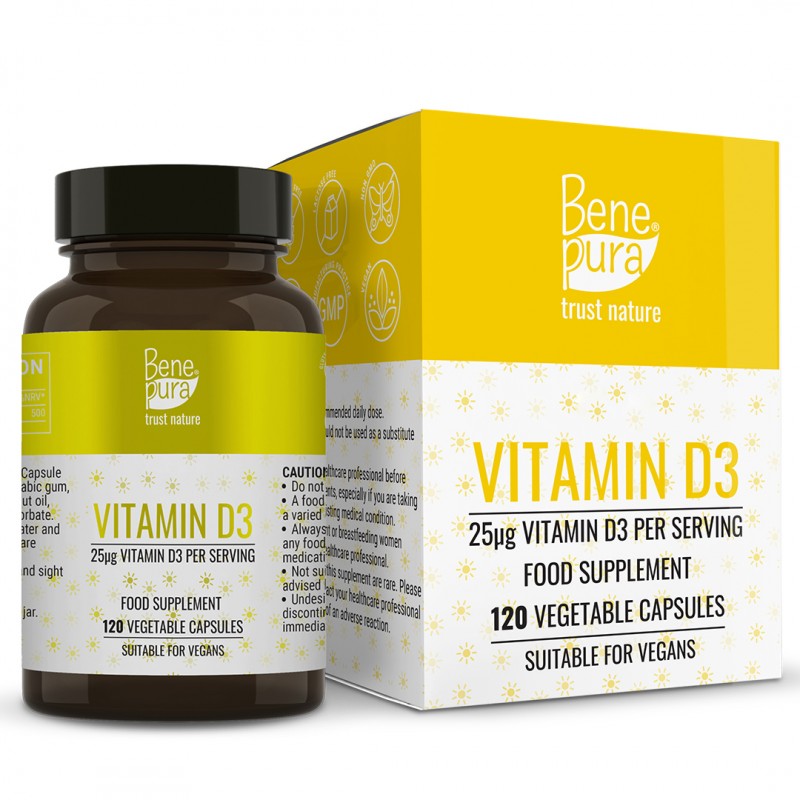 Vitamin D3 1000IE - 120 kapslar - Kosttillskott