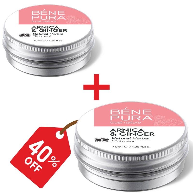 2x Blåmärkessalva med Arnika och Ingefära - 40ml - Örtsalvor