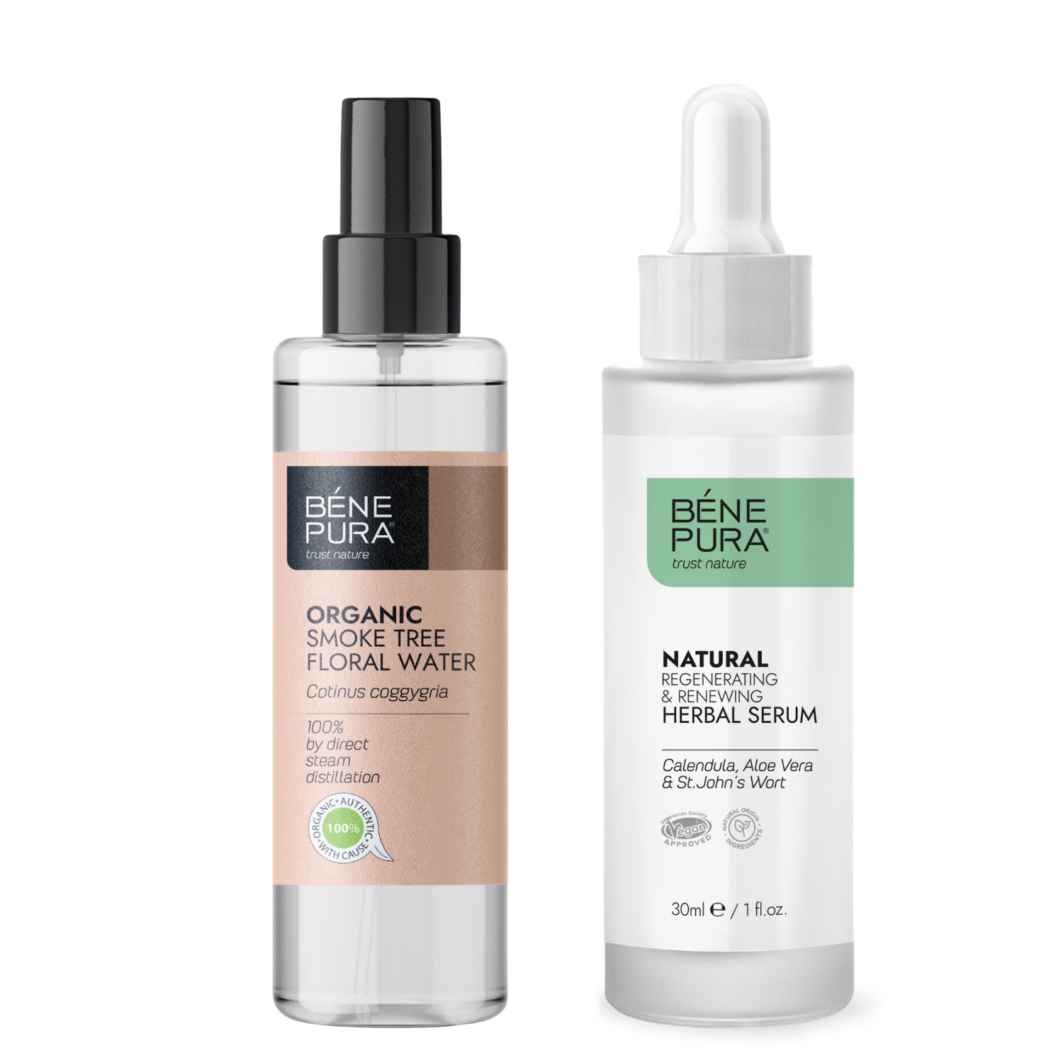 Bio Cotinus Blomvatten och Förnyande ansiktsserum - Produktjämförelse