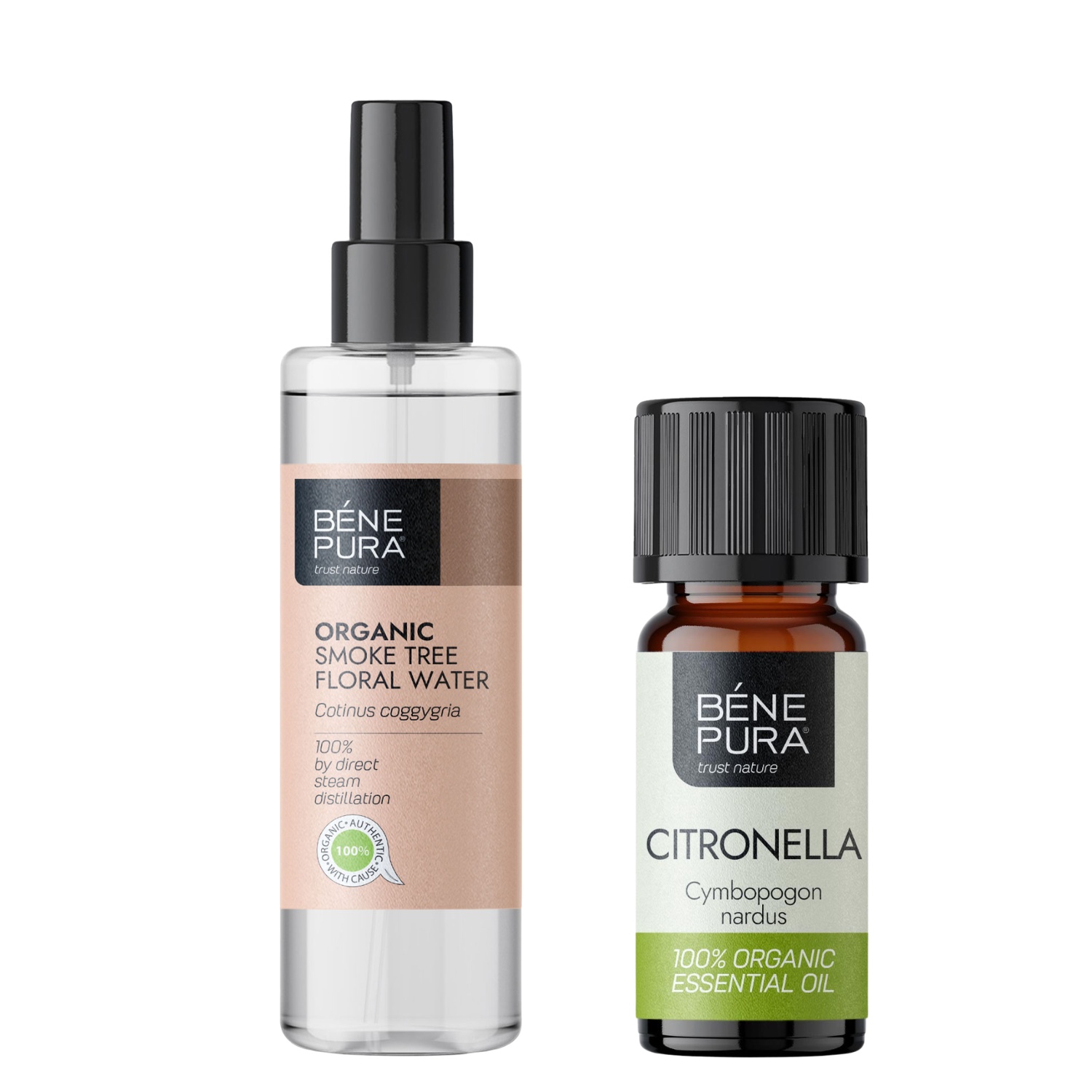 Bio Cotinus Blomvatten och Bio Citronella Eterisk olja