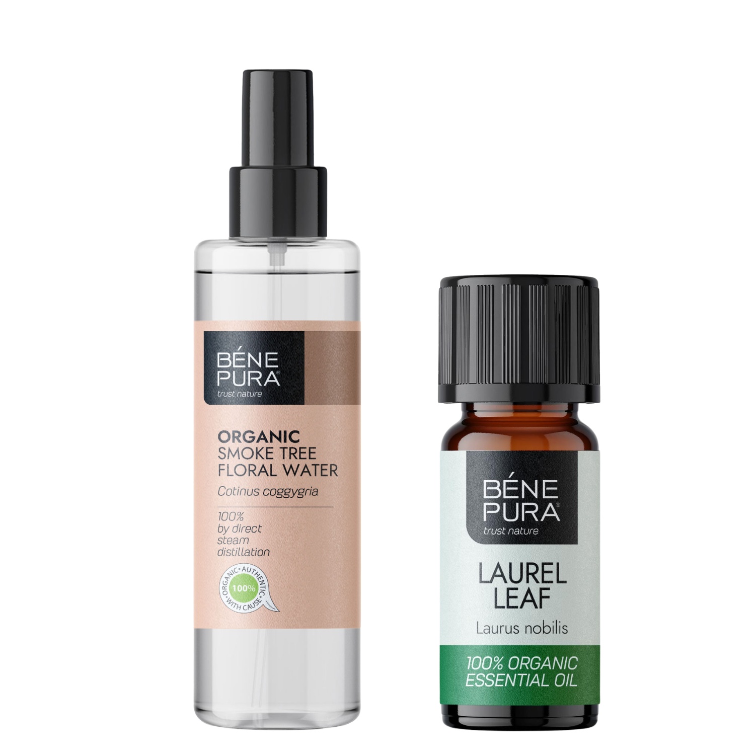 Bio Cotinus Blomvatten och Bio Lagerblad Eterisk olja