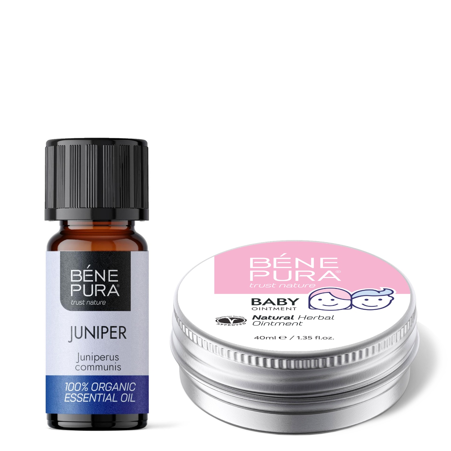 Blöjutslagssalva med Ringblomma och Kamomill och Bio Enbär Eterisk olja