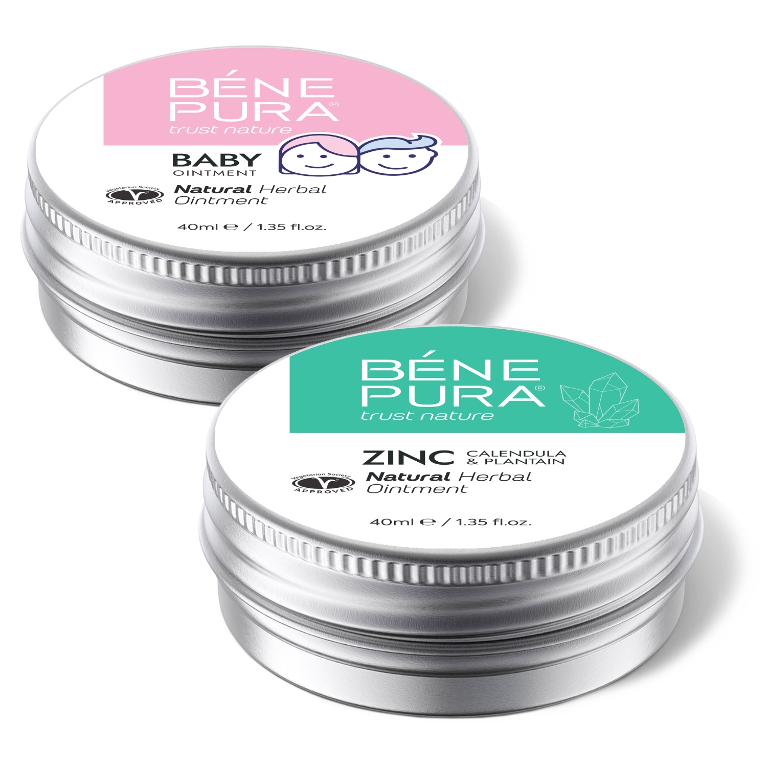 Blöjutslagssalva med Ringblomma och Kamomill och Klådsalva med Zinkoxid