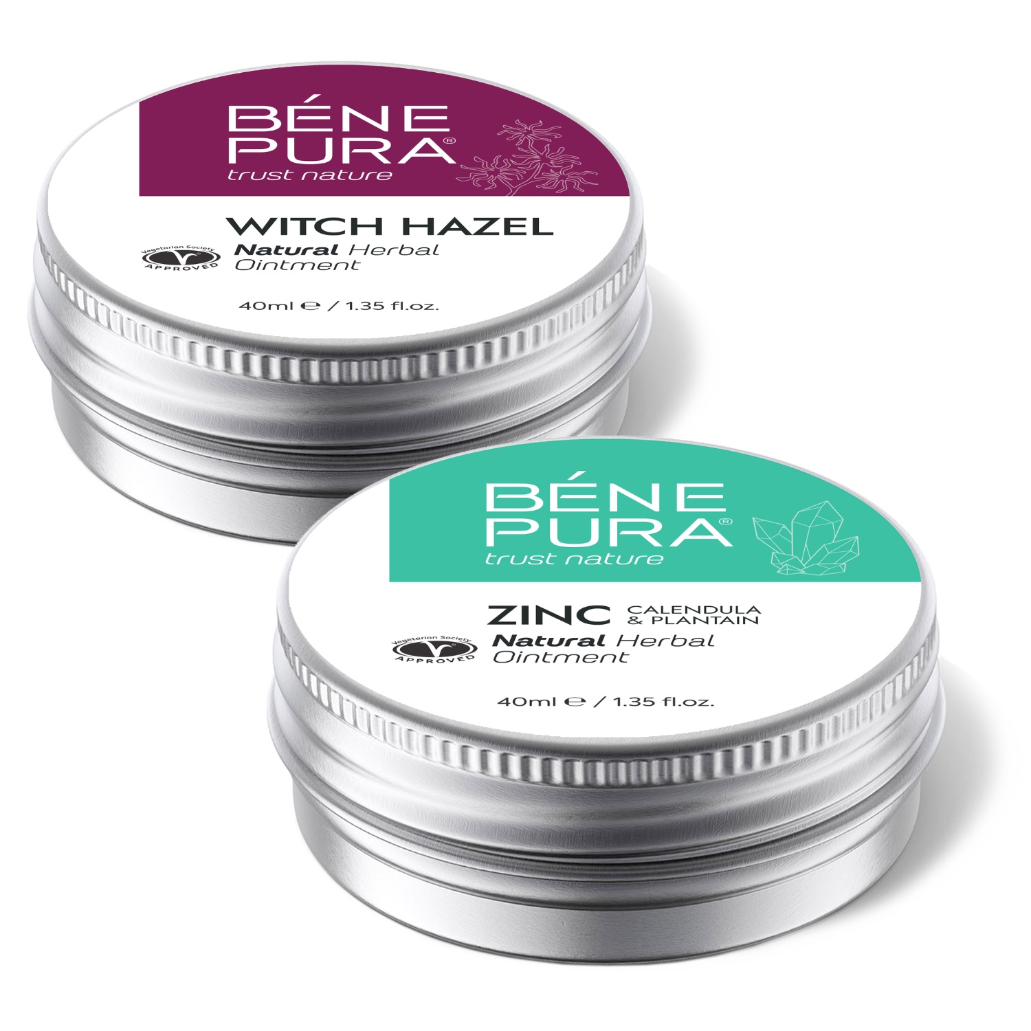 Hemorrojdsalva med Trollhassel och Klådsalva med Zinkoxid