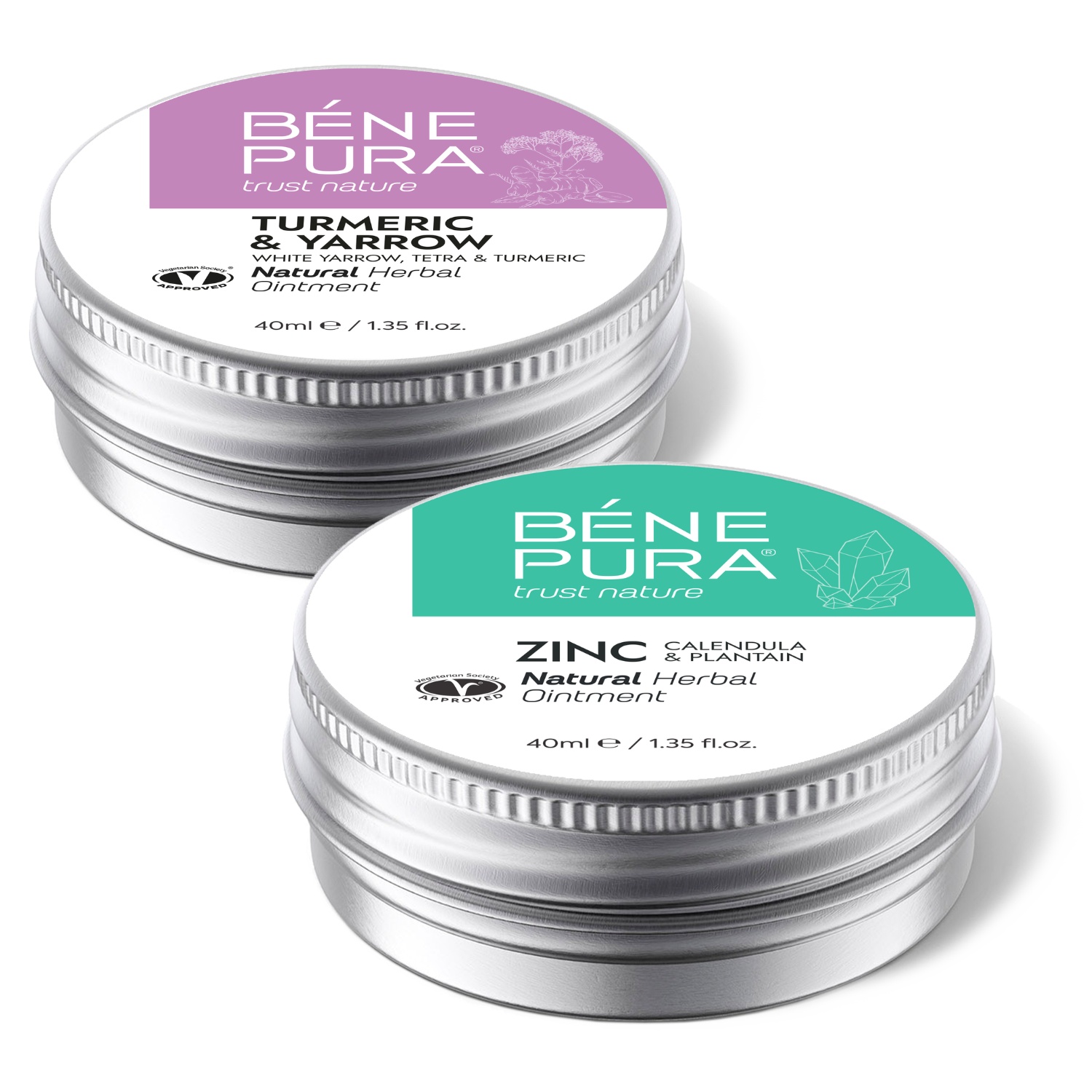 Hemorrojdsalva med Vit Rölleka, Sumak och Gurkmeja och Klådsalva med Zinkoxid