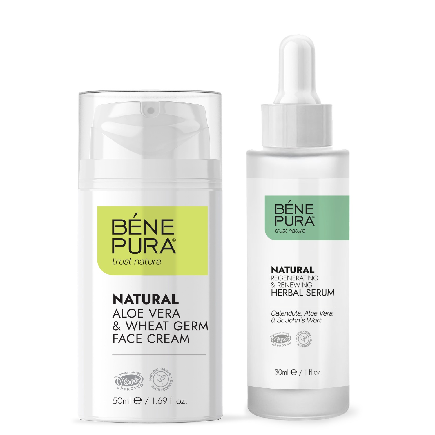 Förnyande ansiktsserum och Aloe Vera Ansiktskräm