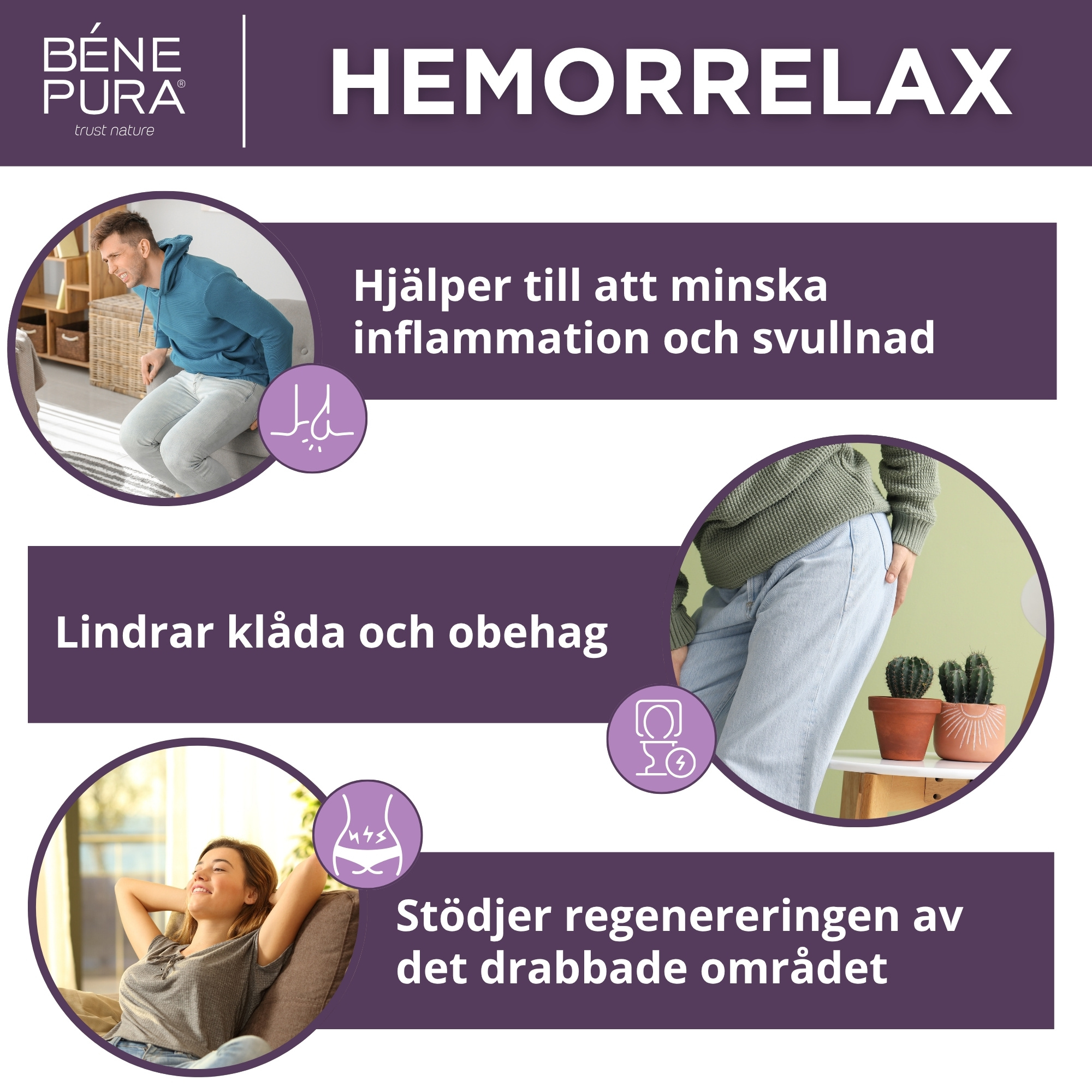 3x Hemorrojdsalva med Vit Rölleka, Sumak och Gurkmeja - 40ml