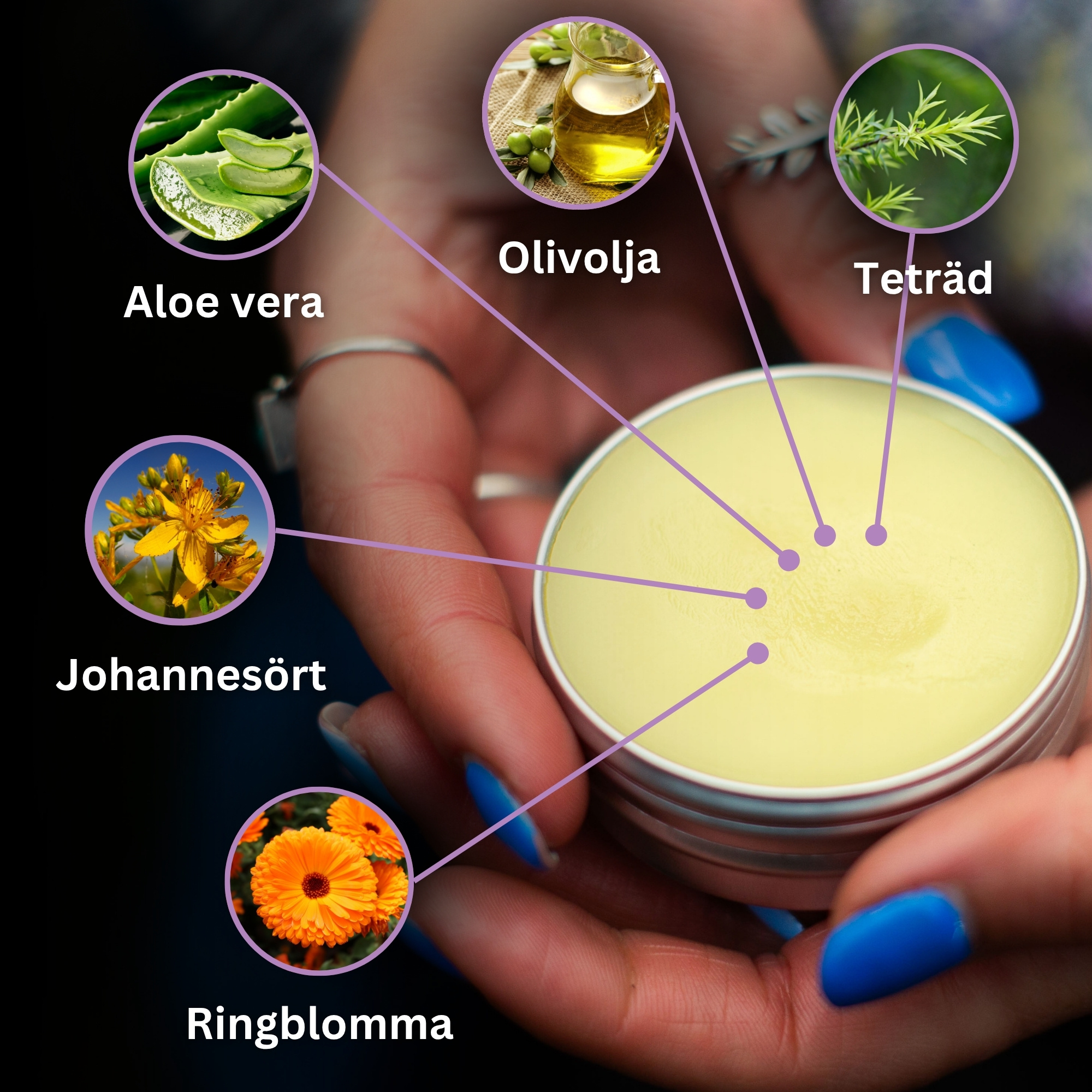 Salvor för sår, brännskador och klåda 2 Set