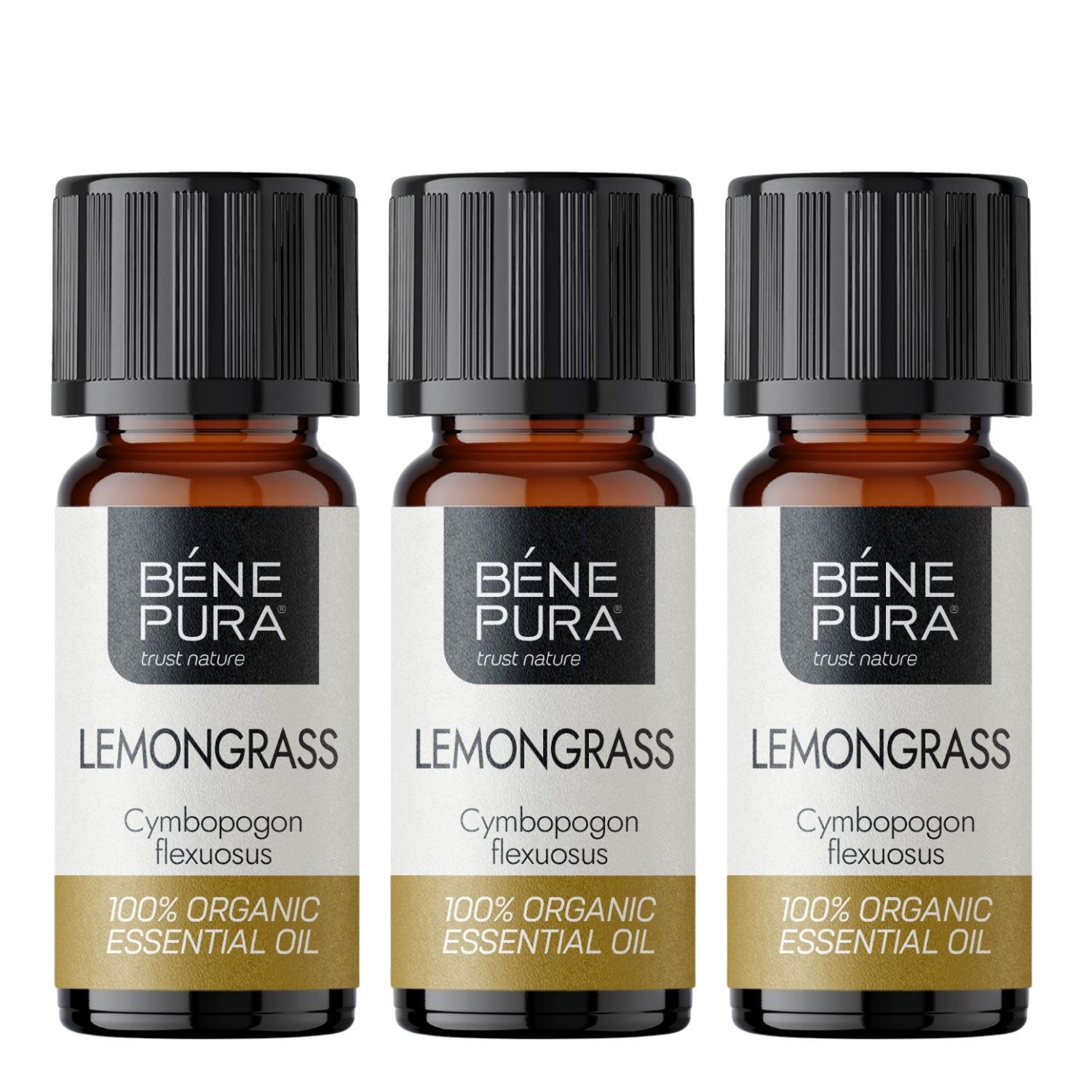 3x Bio Citrongräs Eterisk olja - 10ml