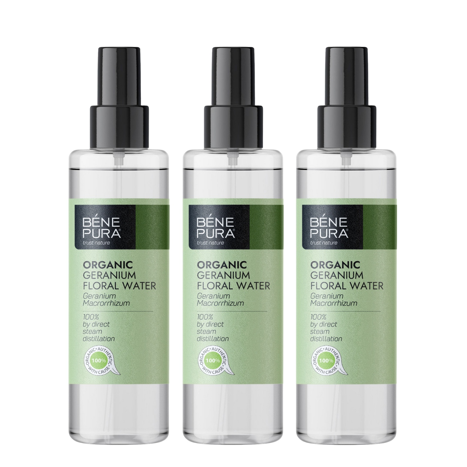 3x Bio Geranium Blomvatten - 250 ml - Benepura.se 3x Bio Geranium Blomvatten - 250 ml