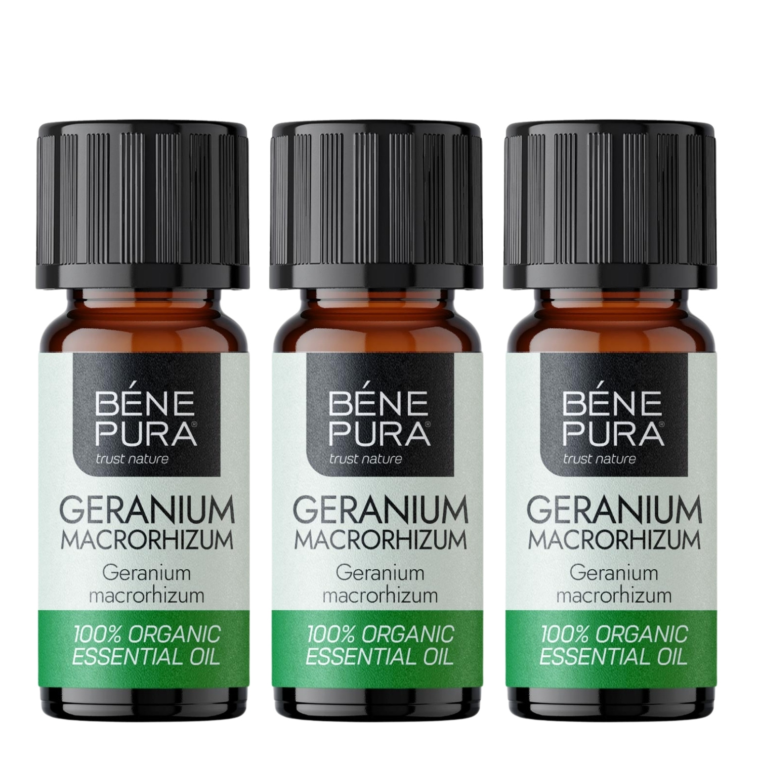 3x Bio Geranium Eterisk olja - 10ml