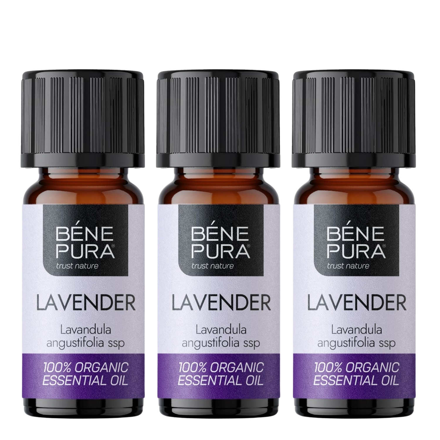 3x Bio Lavendel Eterisk olja - 10ml - Benepura.se 3x Bio Lavendel Eterisk olja - 10ml