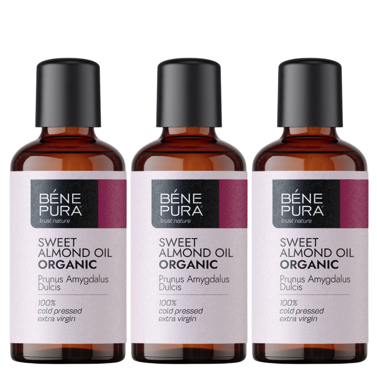 3x Bio Mandel Basolja - 100ml - Benepura.se 3x Bio Mandel Basolja - 100ml