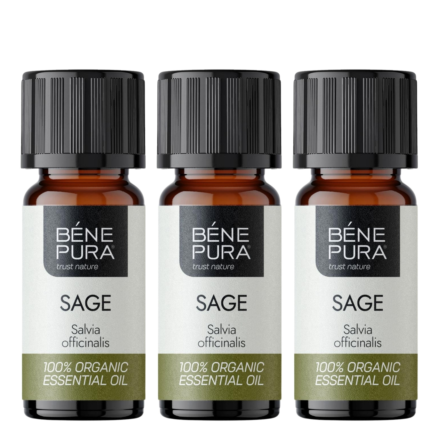 3x Bio Salvia Eterisk olja - 10ml - Benepura.se 3x Bio Salvia Eterisk olja - 10ml